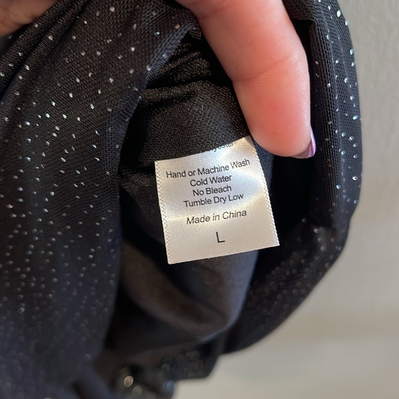 Lucy in the Sky Black Ruched Mini‎ Dress Size L - Picture 5 of 6